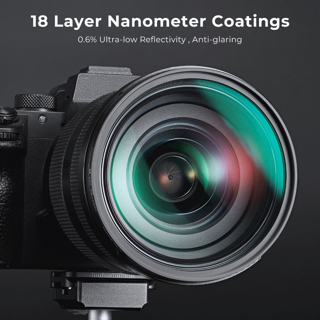 K&F Concept 82mm C Series Black Mist Filter 1/4 Ultra-thin multilayer Green Coating KF01.2251 - 10